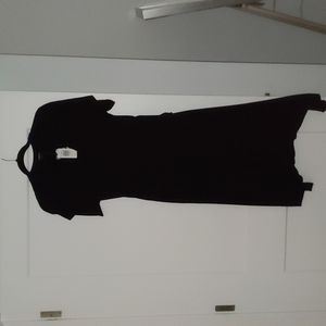 Black dress with buttons down the middle
